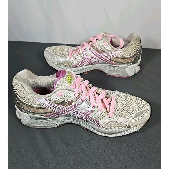Asics Gel Kayano 16 Womens 9.5 Running Shoes Pink Silver White T050N - Picture 4 of 16